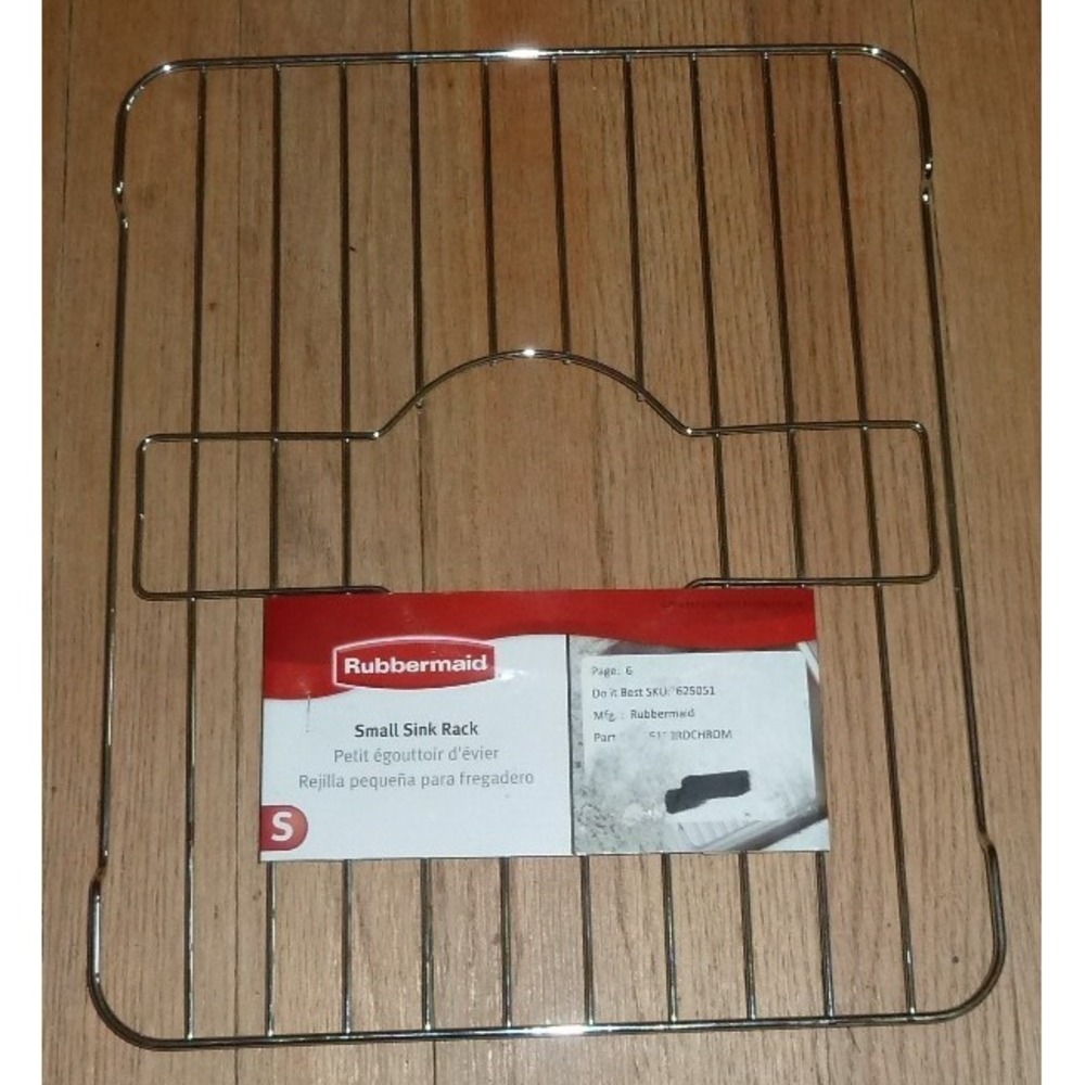 Rubbermaid Vintage Sink Protector Twin Sink Rack Chrome 6103 Chrome